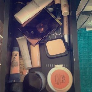 Concealers, foundations, bronzers, blushes, powder